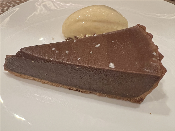 warm chocolate tart